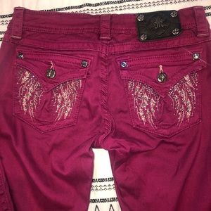 Miss Me Fuchsia jean pants